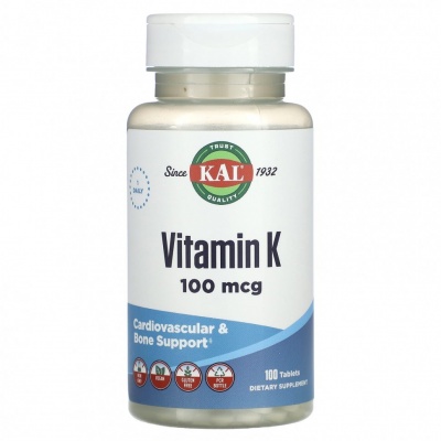 Витамины Innovative Quality KAL Vitamin K 100 мкг 100 таблеток