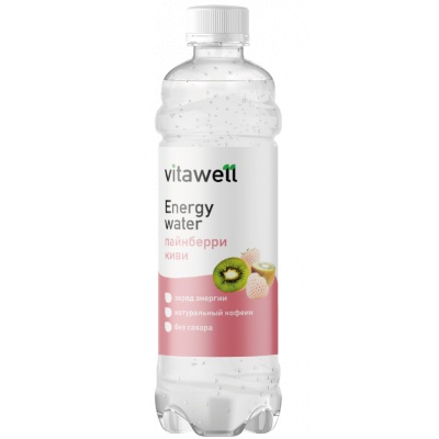 Напиток слабогазированный Fitness Food Factory Vitawell Energy Water 500 мл